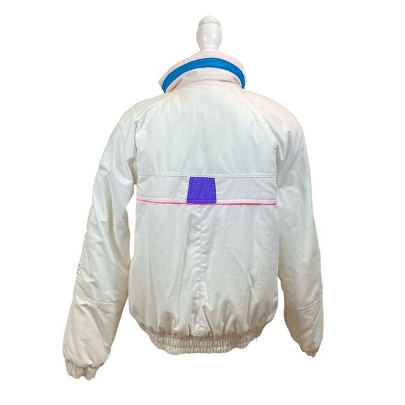 New with Tags Vintage 80’s New York Girl White and Neon Winter Jacket Small - Picture 7 of 13